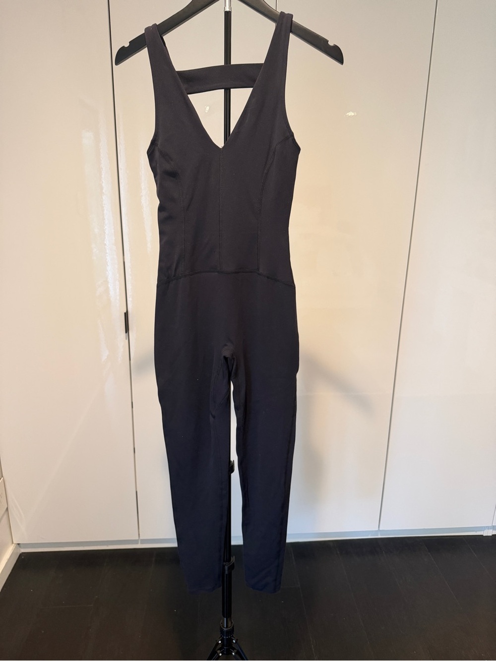 FP Movement by Free People Black V-Neck Athletic Jumpsuit.  Worn once.